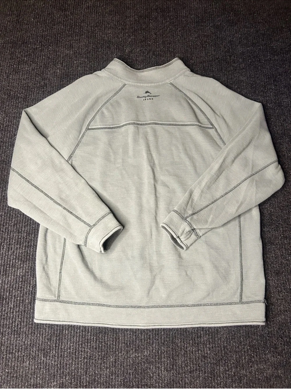 Tommy Bahama Jeans Reversible 1/4 Zip Pullover Sweatshirt Sage Green Men’s M